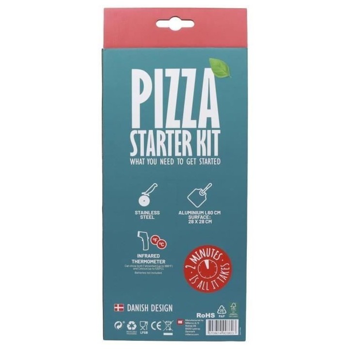 Coffret 3 pieces : pelle, thermometre et roulette - COZZE - 90380