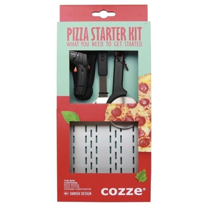 Coffret 3 pieces : pelle, thermometre et roulette - COZZE - 90380