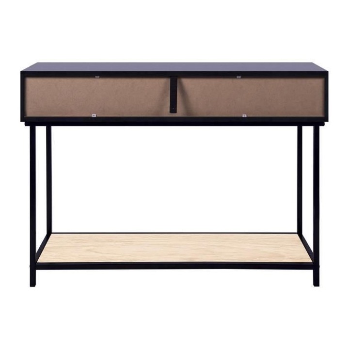 MINSK Console 2 tiroirs - En métal - L 110 x P 35 x H 80 cm