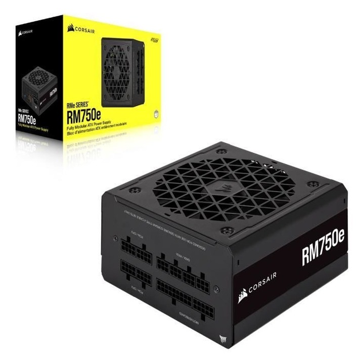 CORSAIR - RM750e - Bloc d'alimentation - 750 Watts - ATX 3.0 Silencieu
