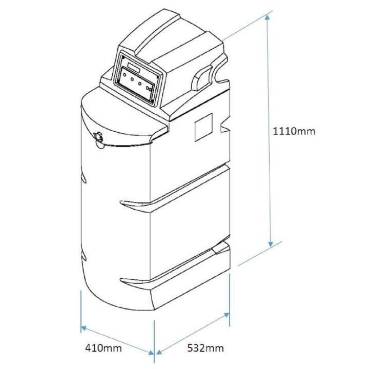 Adoucisseur d'eau - CPED - 22 L - Filtration intégrée - Protection c