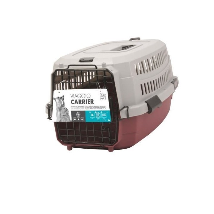 Caisse de transport Viaggio Carrier M pour chien - Bordeaux et gris