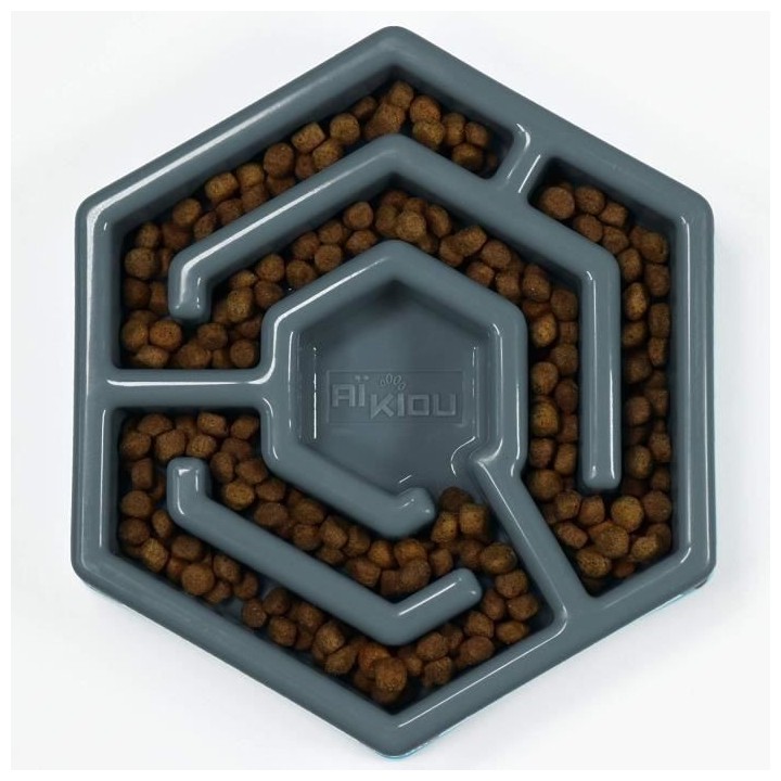 Gamelle anti glouton - Gris - Pour chien