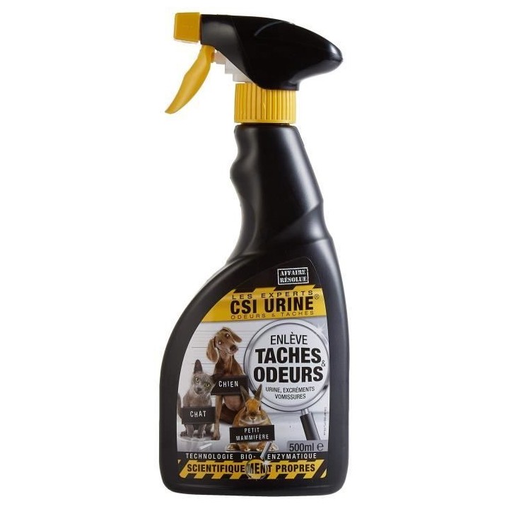 Spray anti odeur et anti tâches CSI URINE - Multi Animaux - 500ml