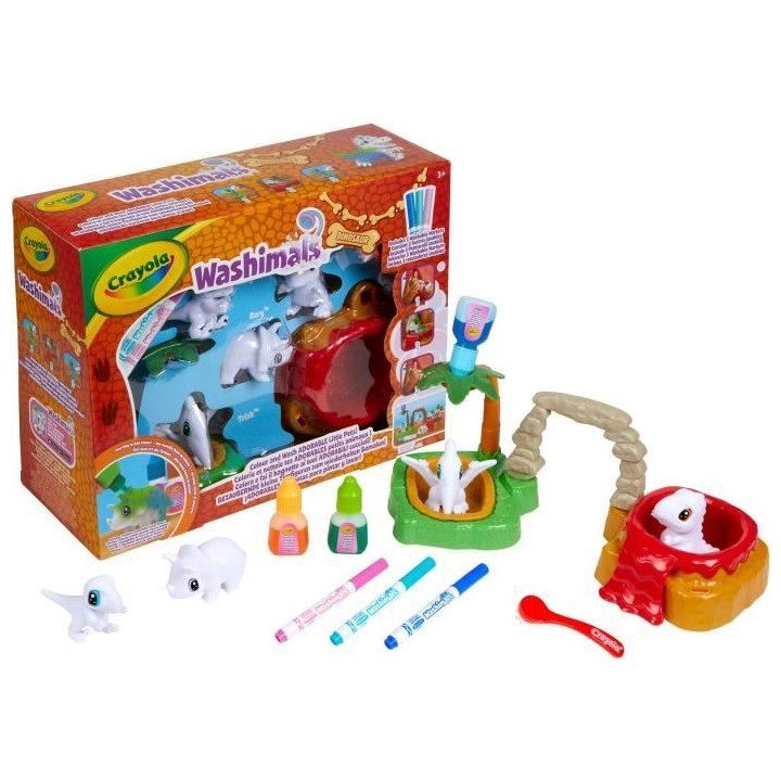 Washimals - CRAYOLA - Mes Animaux a Colorier - Dinosaures - Pour Enfan