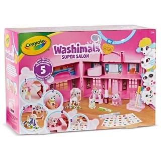Coffret Super Salon Washimals - CRAYOLA - 5 animaux miniatures - Acces