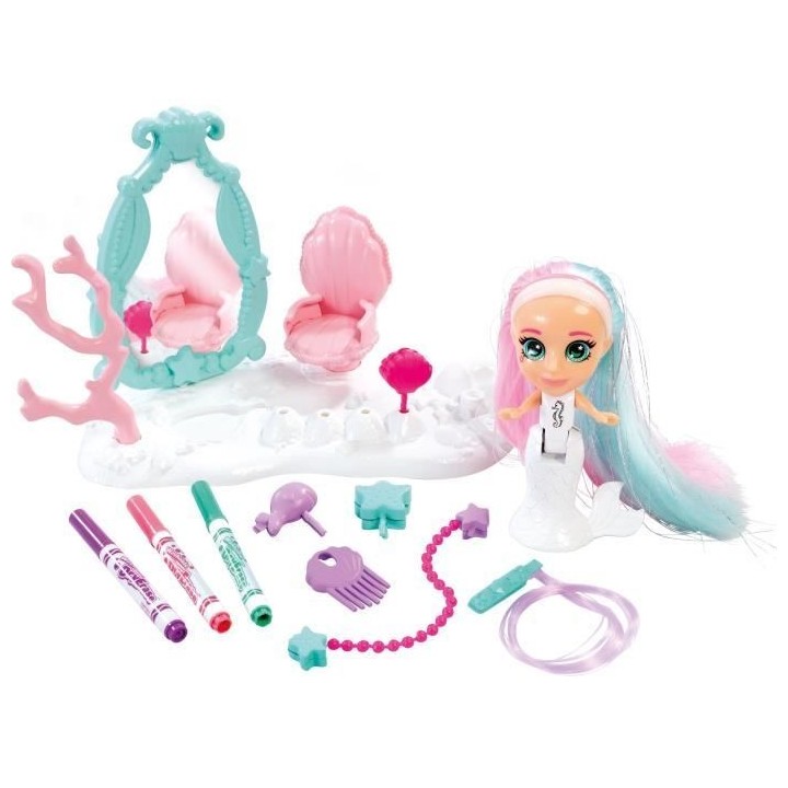 Salon de beauté pour poupée sirene - CRAYOLA - Colour'n'Style - Chev