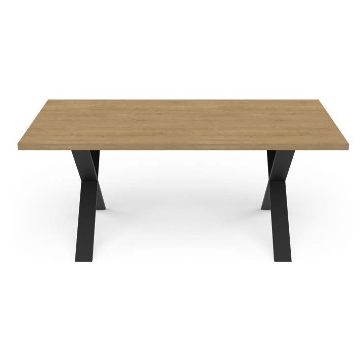 Table - CRAFT - Rectangulaire - Décor mélamine chene hamilton - Pied