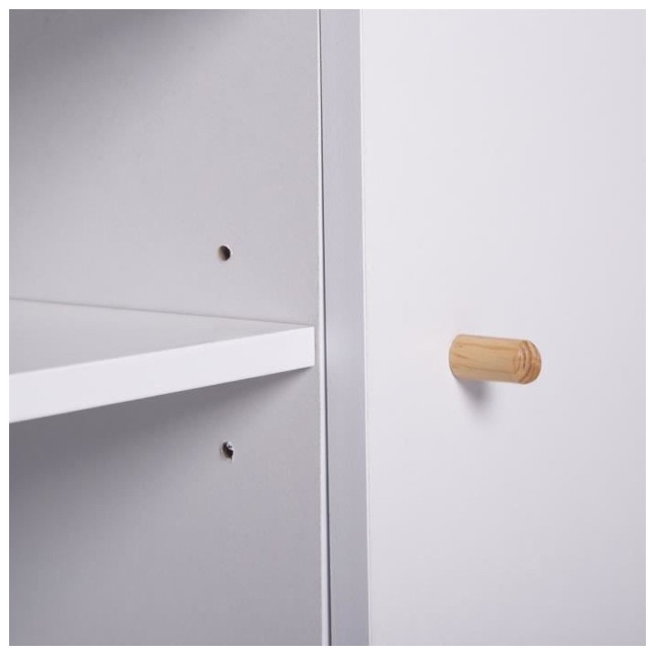 HOKKAIDO Meuble TV 2 portes - Blanc - L 150 x P 42 x H 55 cm