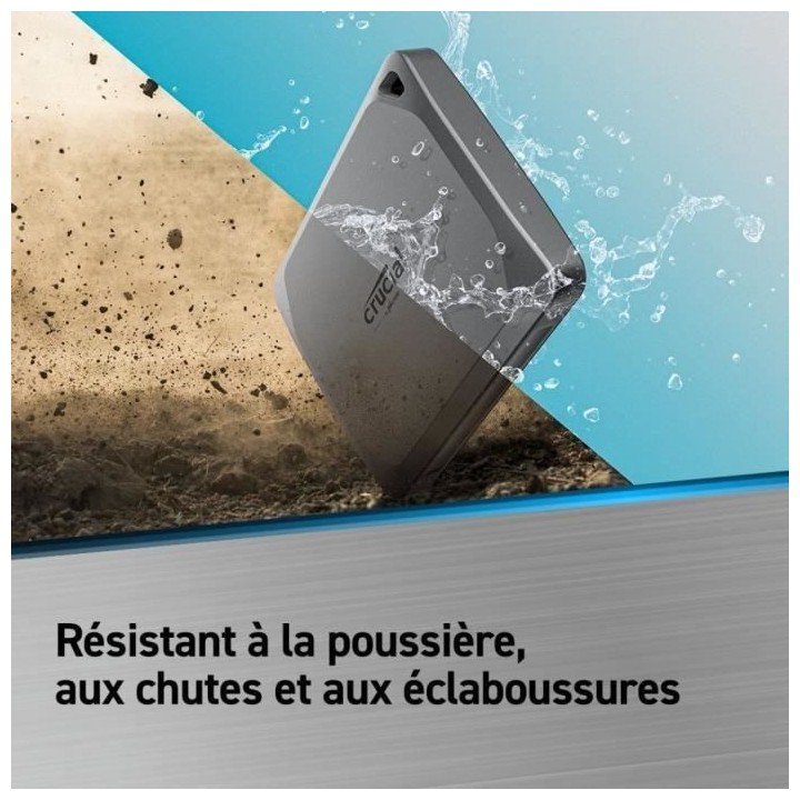 Disque dur SSD Externe - CRUCIAL - X9 Pro - 1 To - USB 3.0 - Noir