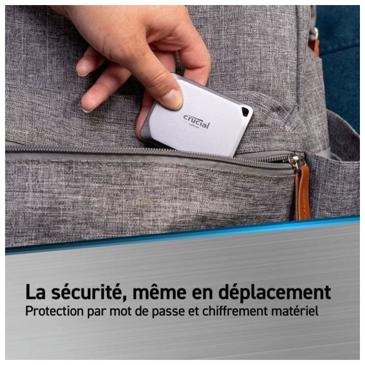 Disque dur SSD Externe - CRUCIAL - X9 Pro - 1 To - USB 3.0 - Noir