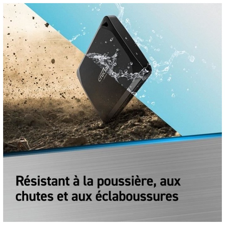 Disque dur SSD Externe - CRUCIAL - X10 Pro - 2TB - USB 3.2 Gen-2 2x2