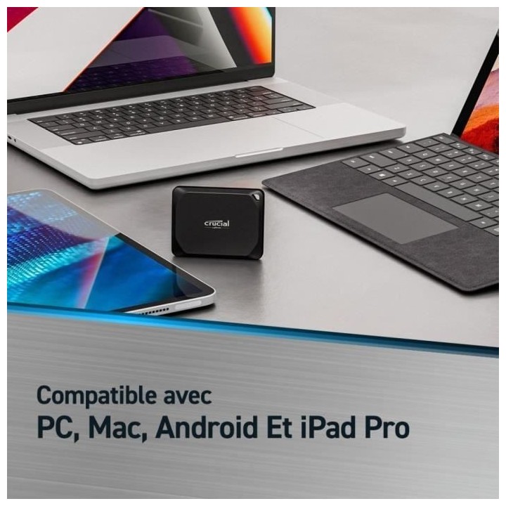 Disque dur SSD Externe - CRUCIAL - X10 Pro - 2TB - USB 3.2 Gen-2 2x2