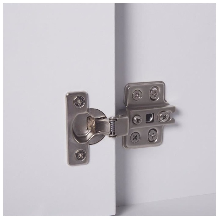 Meuble de Rangement - Blanc - 1 porte + 2 tiroirs - HOKKAIDO - L 101 x