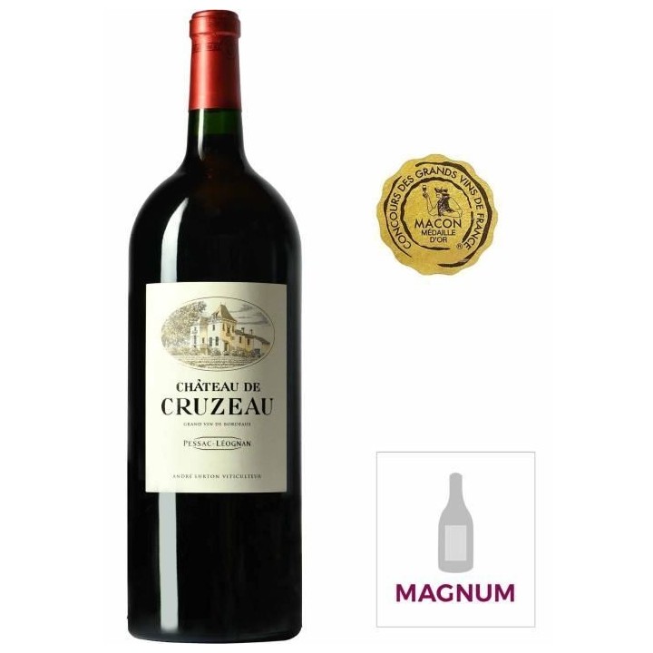 Magnum Château de Cruzeau 2020 Pessac Léognan - Vin Rouge de Bordeau
