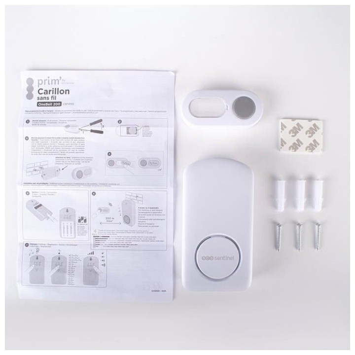 Carillon sans fil - SCS SENTINEL - OneBell 200 - Portée 200m - 15 mé