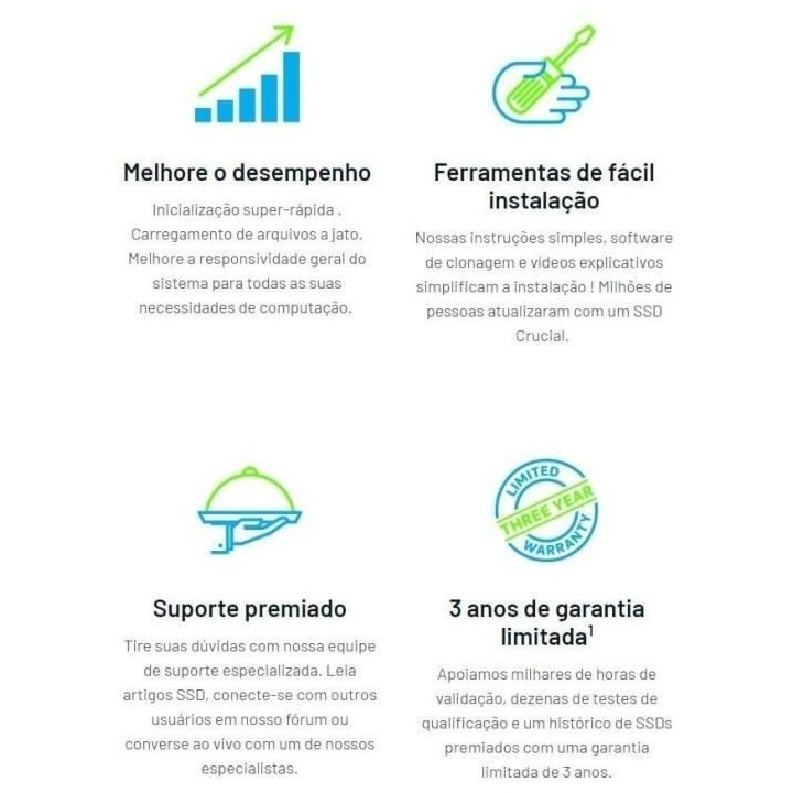 CRUCIAL - Disque SSD Interne - BX500 - 500go - 2,5 pouces (CT500BX500S