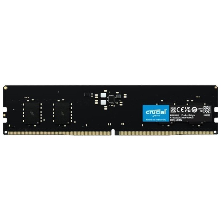 Mémoire RAM - CRUCIAL - DDR5-4800 UDIMM - 8 Go (CT8G48C40U5)