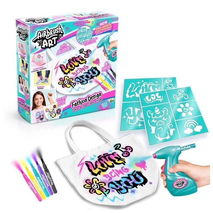 Canal Toys - Airbrush Art - Kit de Fashion Design Kit avec spray élec