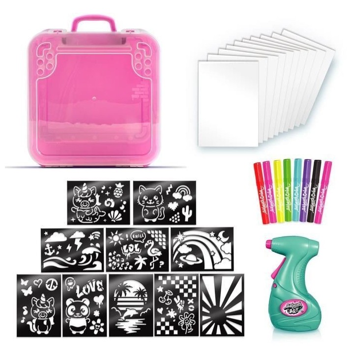 Canal Toys - Airbrush Art - Mallette d'activités avec spray électron