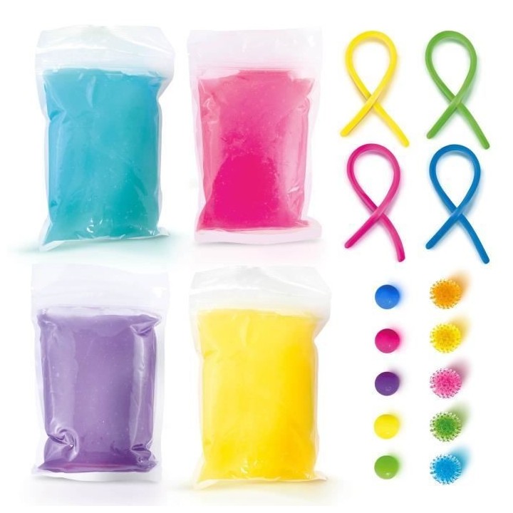 Baril de Slime Fidget - 4 Méga Slimes - Canal Toys - Loisirs Créatif