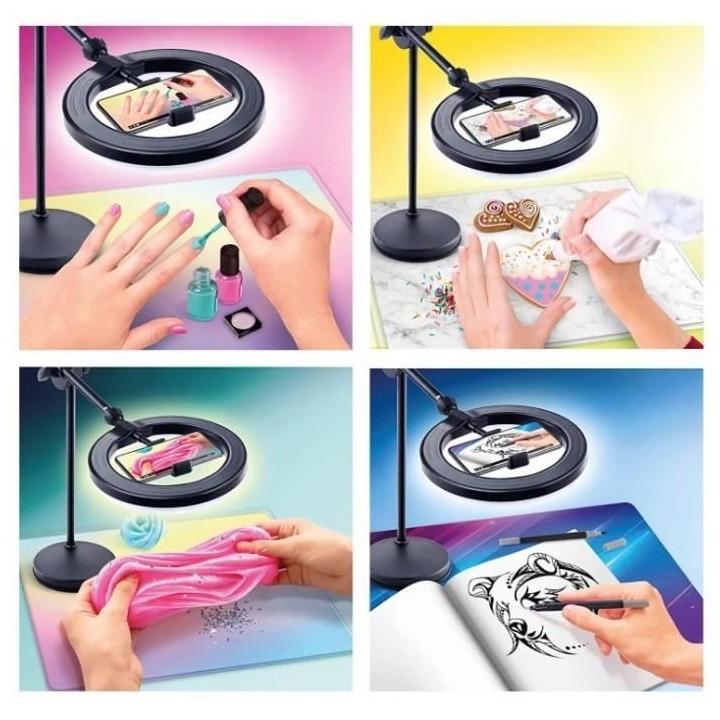 Canal Toys - Studio Vidéo 2-en-1 avec anneau lumineux LED multicolore