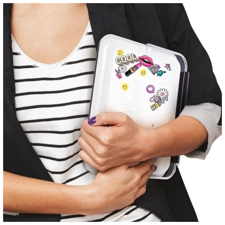 Mallette de maquillage pour enfant avec miroir LED et porte-téléphon