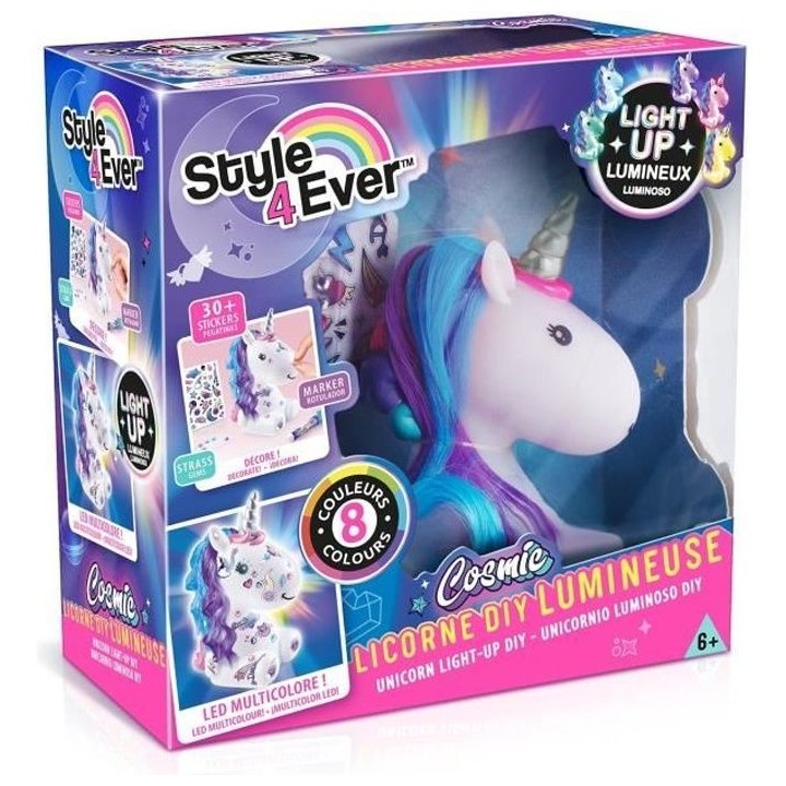 Figurine a décorer - Canal Toys - Licorne Cosmique DIY Lumineuse - É