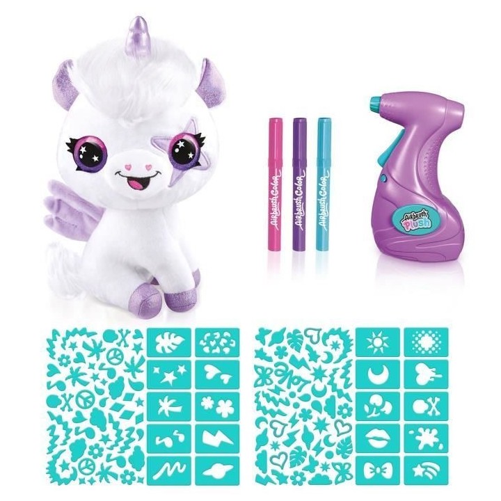 Canal Toys Licorne a Personnaliser Airbrush Plush - Peluche Spray Art