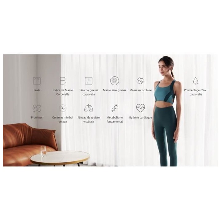 HUAWEI Scale 3 - Balance connectée impédancemetre 11 indicateurs cor