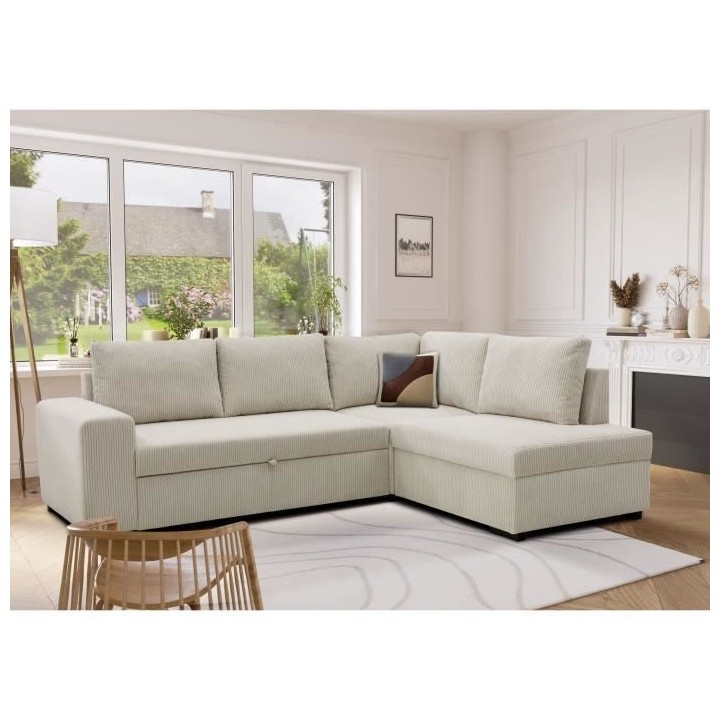 Canapé d'angle convertible réversible NIRVANA 4 a 5 places - Tissu v