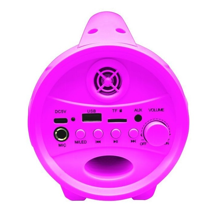 Enceinte Bluetooth Sans-Fil Lumineuse avec Micro Barbie