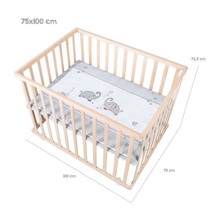 Parc Bébé sur Roulettes - ROBA - Jumbotwins - Réglable en Hauteur -