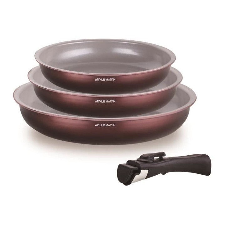 Set de 3 poeles - ARTHUR MARTIN - AM8866 - Tous feux dont induction -