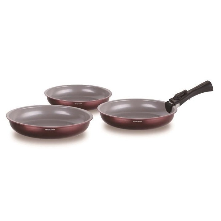 Set de 3 poeles - ARTHUR MARTIN - AM8866 - Tous feux dont induction -