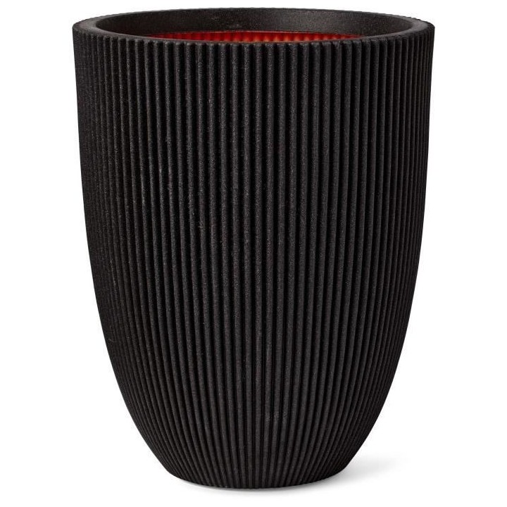 Vase élégant bas - CAPI EUROPE - GROOVE NL - 34 x 46 cm - Noir