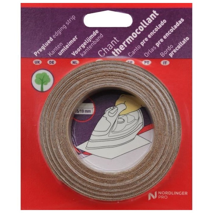 Bande de chant - NORDLINGER PRO - 23 mm x 5 m - Thermocollant - Bois V