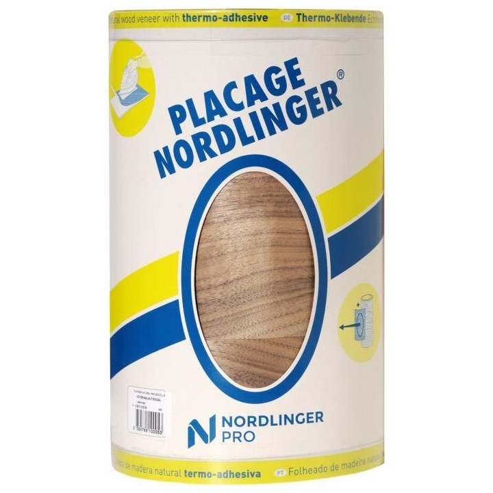 Placage - NORDLINGER PRO - 0.25 m x 2.50 m - Non-encollé - Noyer