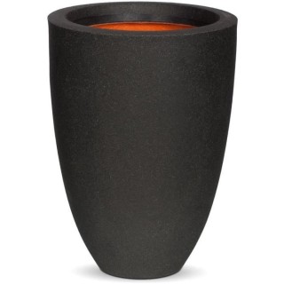 Capi Pot a fleurs Urban Smooth élégant bas 26x36 cm noir KBL781 4243