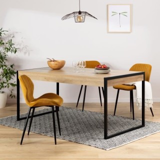 Table a manger fixe HIGH ROCK - 2 tiroirs - Rectangulaire - 6 personne