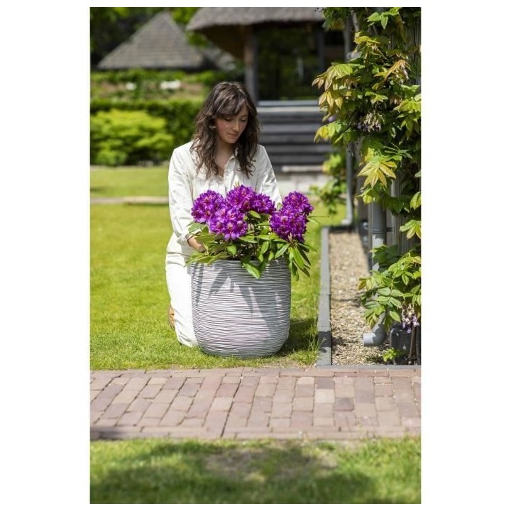 Capi Jardiniere Nature Rib 35 x 34 cm Ivoire KOFI932