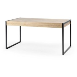 Table a manger fixe HIGH ROCK - 2 tiroirs - Rectangulaire - 6 personnes - L 166 x P 90,2 x H 76,9 cm