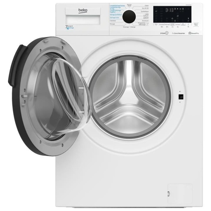 Lave-linge séchant BEKO HTE7614YBST - 7 / 4 kg - Induction - L60cm -