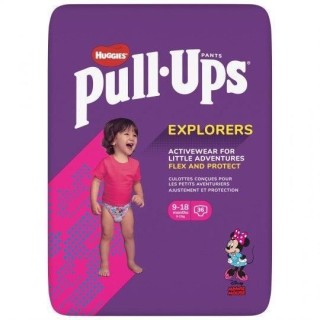 HUGGIES PULL-UPS Couches bébé fille - Taille 4 - 9 a 8 mois - 8 a 12
