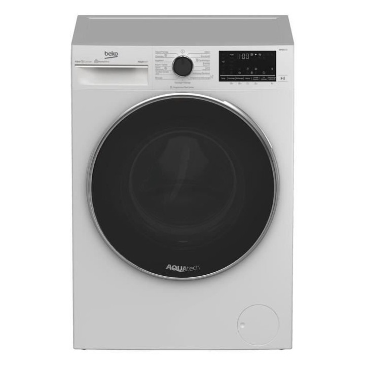 Lave-linge hublot BEKO B5WFT59419W - 9 kg - Induction - L60cm - 1400 t