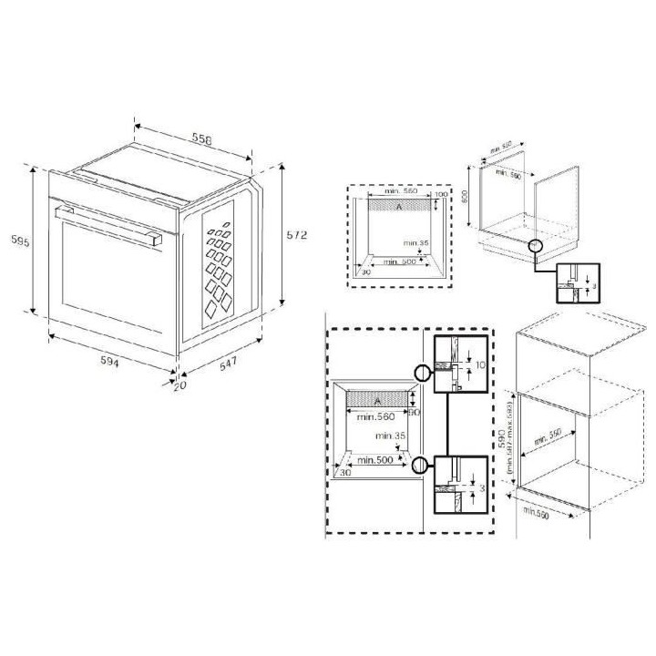 Four encastrable - Chaleur pulsée 3D - BEKO - BCBIM16300XDE - Inox -