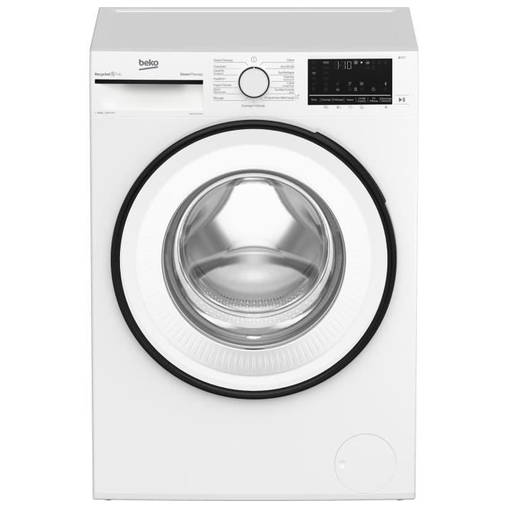 Lave-linge hublot BEKO B3WFT51062WW - 10 kg - Induction - L60cm - 1600
