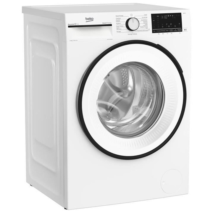 Lave-linge hublot BEKO B3WFT51062WW - 10 kg - Induction - L60cm - 1600