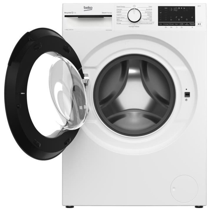 Lave-linge hublot BEKO B3WFT51062WW - 10 kg - Induction - L60cm - 1600
