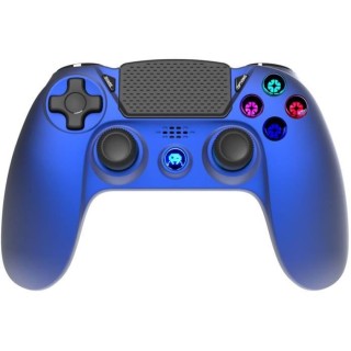 Manette Sans Fil BLUE Metal avec Prise Jack pour casque et boutons lum